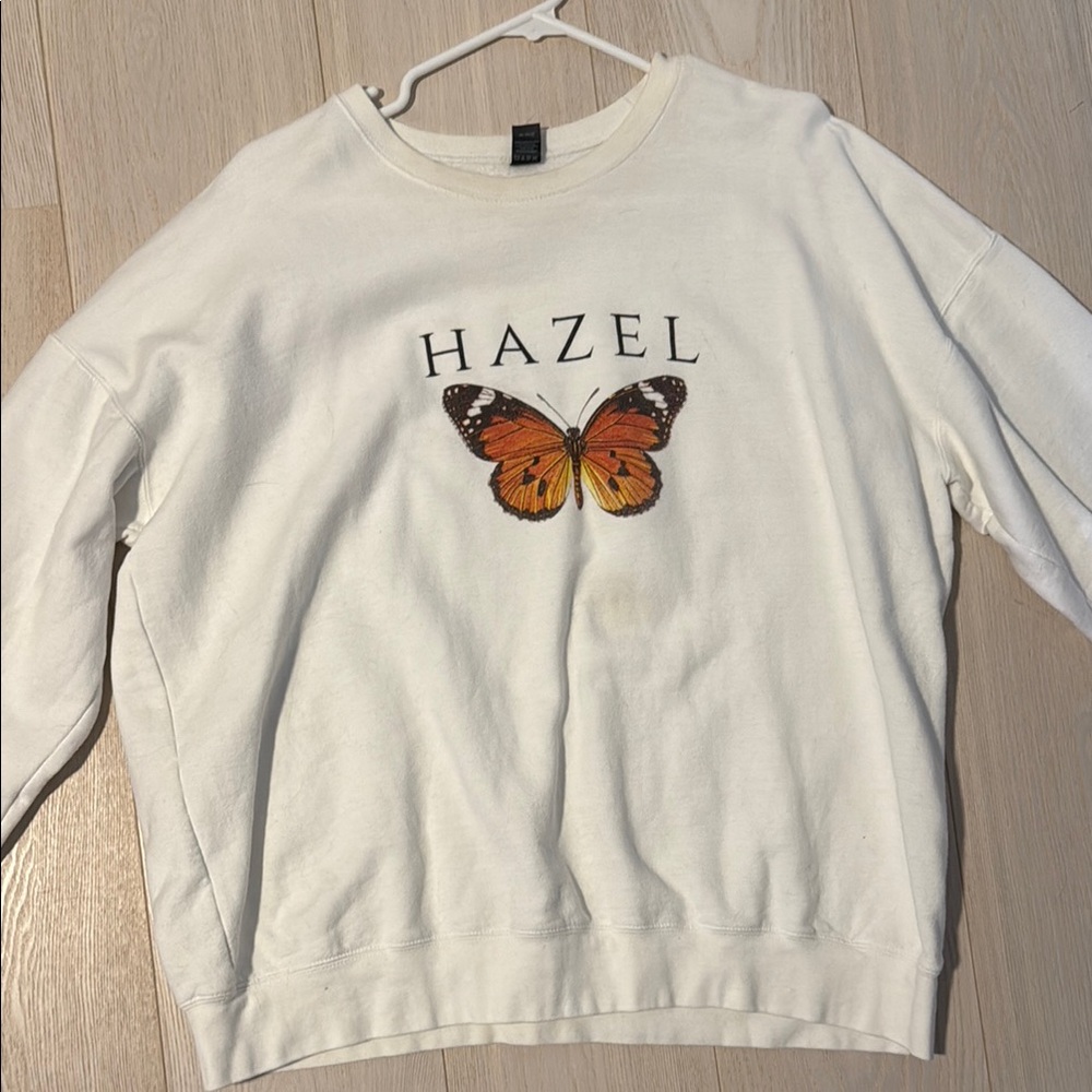 Hazel Crewneck with Butterfly Design